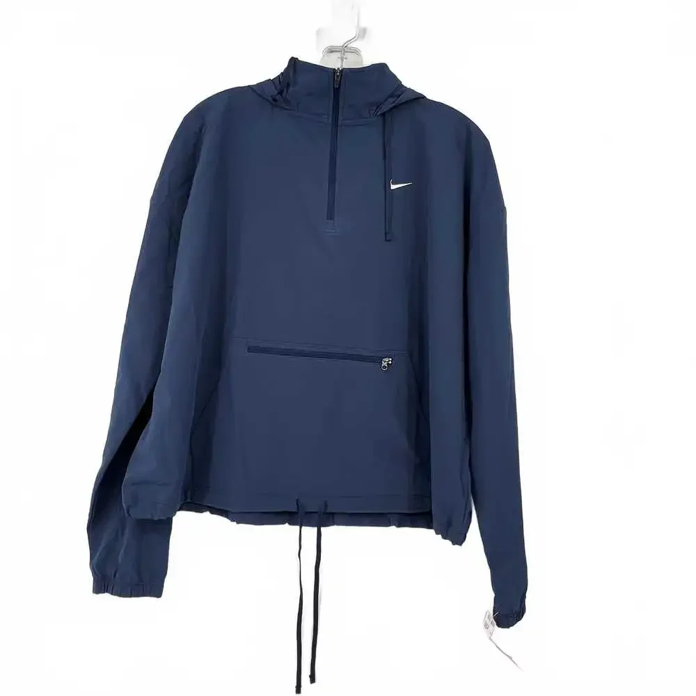 Nike Navy 3/4 Zip Anorak Jacket | Women’s L, Polyester/Spandex